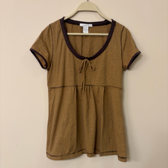 Charlotte Russe Tops - Charlotte Russe women’s large Y2K yellow brown top